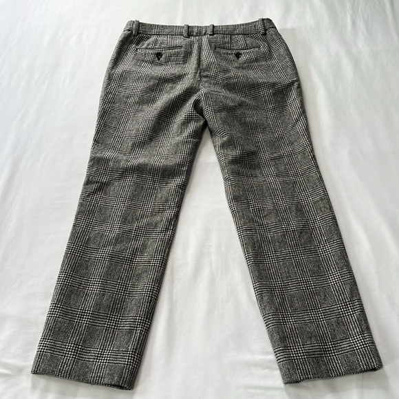 J Crew Factory Black/White Plaid Wool Blend Pants - Picture 3 of 6